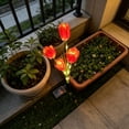 thumbnail image 4 of Luz solar solar para flor artificial para el jardín y decoración del jardín exterior del sendero • Luz solar impermeable LED para jardines, 4 of 6