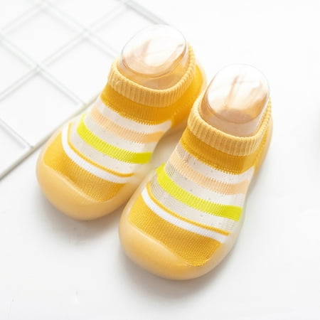 

Hunpta Toddler Shoes Infant Boys Girls Striped Prints Socks Shoes Toddler Breathable Mesh The Floor Socks Non Slip Prewalker Shoes