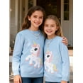 thumbnail image 3 of Aideaone Girls Toddler Sweater Long Sleeve Crewneck Pullover Knit Winter Fall Clothes 3-7 Years, 3 of 8