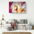 thumbnail image 5 of Startonight Canvas Wall Art Abstract - White Burgundy Abstract Waves Decor - Large Framed 32" x 48", 5 of 6