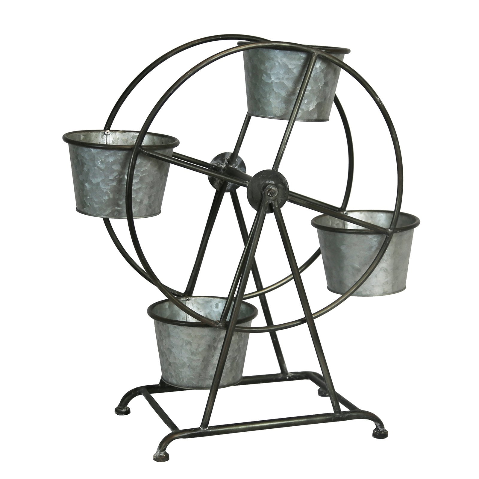 Sagebrook Home Metal Ferris Wheel Planter