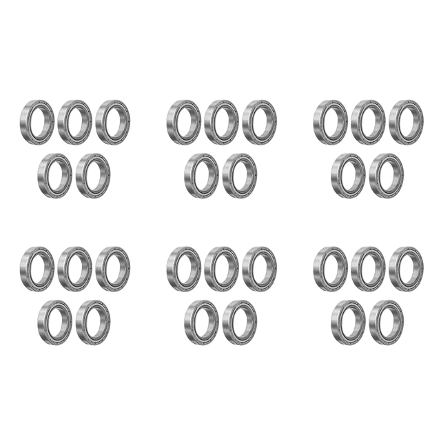Rodamientos de bolas de acero al carbono de ranura profunda en miniatura para juguetes deslizantes (6802ZZ) 5 piezas