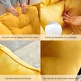 thumbnail image 4 of LUVCMFT Lazy Chair with Ottoman, Modern Accent Chair w/Armrests & Side Pocket, Single Sofa Reading Chair for Bedroom, Living Room, Dorm Rooms, Garden, Yellow, 4 of 7
