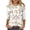 01-White, variant on Casual 3/4 Sleeve T-Shirts for Women Crewneck Cute Easter Bunny Print Loose Fit Plus Size Basic Tee Top