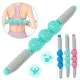 thumbnail image 1 of YOPTOP Fascia Muscle Roller - Cellulite Massager - Fascia Roller for Cellulite and Sore Muscles - Neck, Leg, Back, Body Roller Deep Tissue Massage Stick Tools - 3 Balls Size Version,Green, 1 of 7