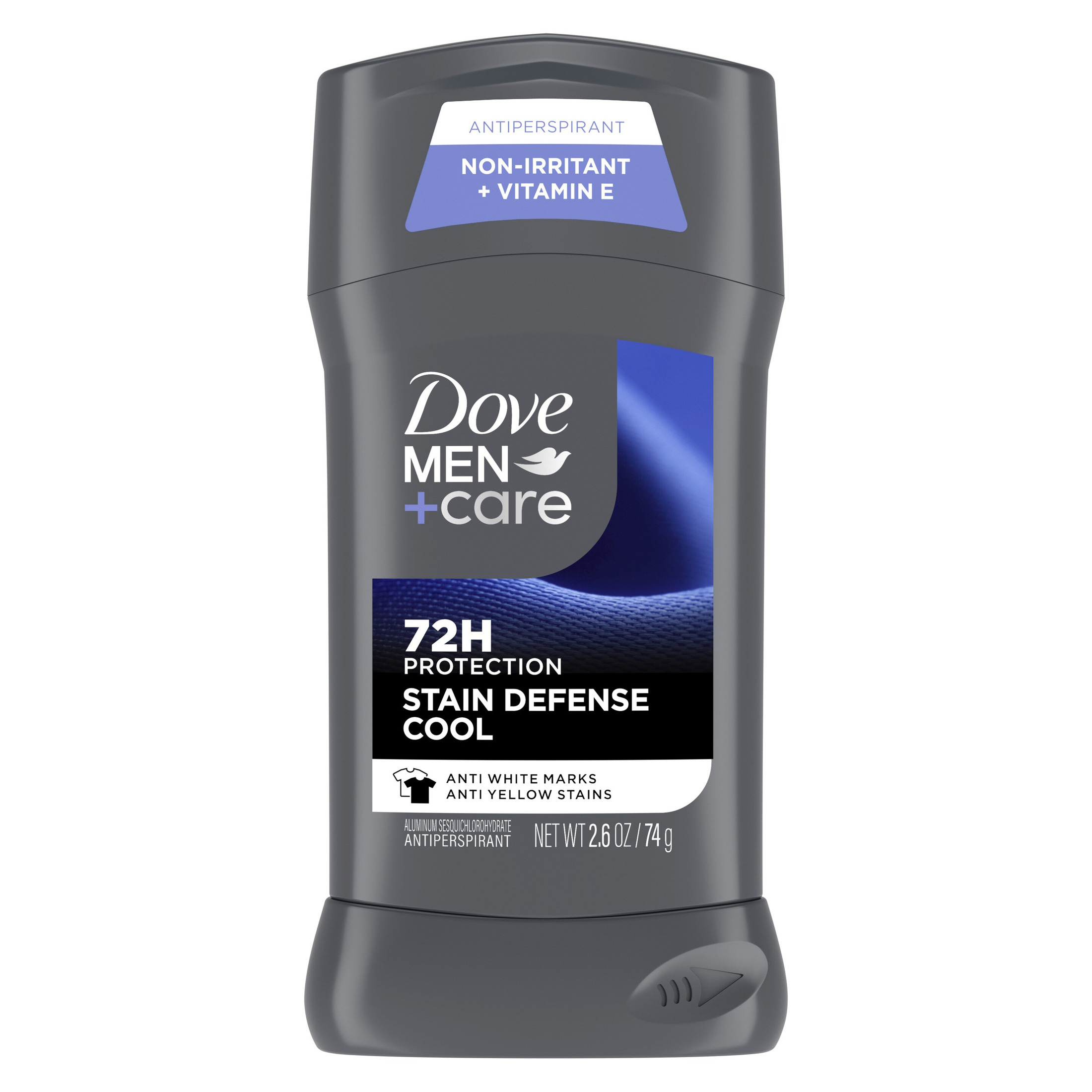 Dove Men+Care Antiperspirant Deodorant Stick For Men, Stain Defense Cool, Anti-White Marks & Anti-Yellow Stains Protection With 72-hour Sweat And Odor Protection ,2.6 oz