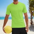 thumbnail image 2 of PIOMLL Mens Shirts And Tops Swim Short Sleeve Upf 50+ Sun Rash Guard Quick Drying Green Going Out Fall Tops 4XL, 2 of 4