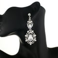 thumbnail image 2 of ievspot 1 Pair Women Earrings Rhinestone Decor Hanging Earrings Long Dangle Earrings Prom Party Dating Ear Jewelry, 2 of 8