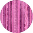 thumbnail image 1 of Ahgly Company Indoor Round Abstract Pink Modern Area Rugs, 8' Round, 1 of 4
