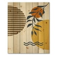 thumbnail image 3 of Designart 'Abstract Shapes With Botanical Minimalist Leaf I' Modern Print on Natural Pine Wood, 3 of 5