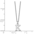 thumbnail image 2 of 14KW White Gold Cutout Letter K Initial Necklace - 18" Chain, 2 of 5