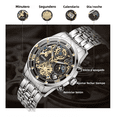 thumbnail image 3 of Reloj pulsera BLOOSOM Skmei 7039 color plateado fondo negro, 3 of 4