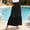 Black, variant on FengLS Maxi Skirt for Women Fashion Casual Tiered Midi Skirts Solid Color Elastic Waist Ankle Length Skirt A-Line Flowy Skirt with Pocket