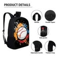 thumbnail image 3 of Xixirimido Colorful Paint Baseball Pattern Kids Backpack Set for Boys Girls School Bookbag Lunch Bag Pencil Bag 3 in 1 Set Teens Student School Daypack, 3 of 4