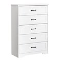 thumbnail image 4 of Sturdy 5-cajón blanca almacenamiento gabinete in mdf para dormitorio, closet, o oficina organization, 4 of 10
