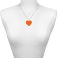 thumbnail image 2 of Delight Jewelry Acrylic Large Orange Heart - Silvertone Class of 2026 Delicate Bar Necklace, 18.75", 2 of 4