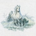 thumbnail image 3 of Tee Hunt White Horse Splashing Water Youth T-Shirt Animal Wild Nature Mustang Kids Tee, Pink, Medium, 3 of 5