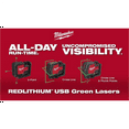 thumbnail image 5 of Milwaukee Tool USB Rechargeable Green Cross Line & Plumb Points Laser, 5 of 8
