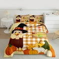 thumbnail image 2 of Homewish Happy Thanksgiving Day Bedding Comforter Set,Autumn Fall Pumpkin Twin Comforter Sets,Cute Cartoon Turkey Bedding Set For Girls Boys,Microfiber Bedroom Decor Reversible,2 Pieces, 2 of 8