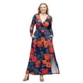 thumbnail image 5 of Womens Floral Print Wrap Maxi Dress, 5 of 5