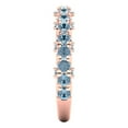 thumbnail image 4 of 3.13 ctw Wedding Band for Women - 18K Rose Gold Natural Sky Blue Topaz Stackable Eternity Ring, 4 of 6