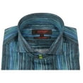 thumbnail image 6 of Men's Axxess Turkey Shirt 100% Egyptian Cotton High Collar 224-21 Teal Fancy, 6 of 6