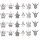 thumbnail image 1 of Dijes de ángeles de aleación tibetana, colgantes de alas de ángel de metal de Pascua para hacer aretes, pulseras, collares y joyas., 1 of 6