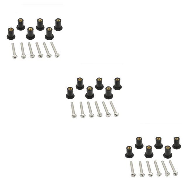 Soidarity Keep Diving Pack de 6 kits de tuercas de goma M5, acero inoxidable 304, latón, KK-A16B, suministros de tornillos para kayak, canoa, botes de Type1 NO1 Soidarity CBP188882