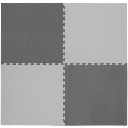 UPC: 0812209022475 | Tadpoles 24 Playmat Set 4pc Light Grey/Dark Grey