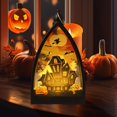 thumbnail image 5 of Wzzjkit Halloween LED Triangles Lantern Electronic Candle with Pumpkin Coffin and SkeletonElements, 5 of 5