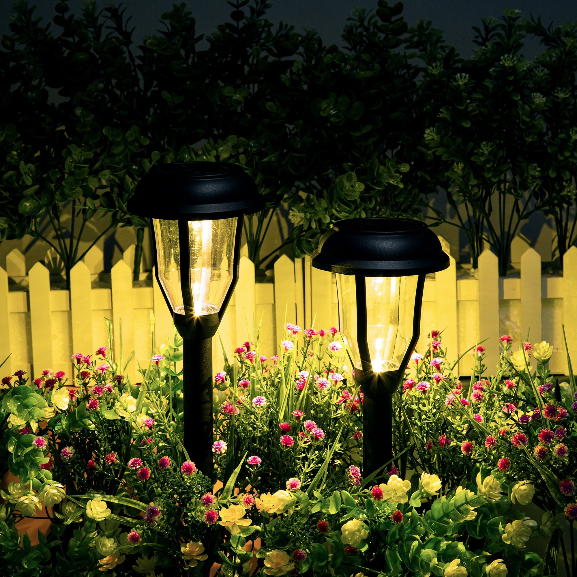 Solpex Solar Path Lights Outdoor, LED Solar Garden Lights Wireless ...