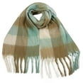 thumbnail image 2 of Women's Long Plaid Blanket Scarf Chunky Oversized Winter Fall Warm Big Tartan Scarves Wrap Shawl Ladies Gifts，Women's Fashionable Soft Friendly Scarf Warm Thick Wool Scarf, 2 of 3