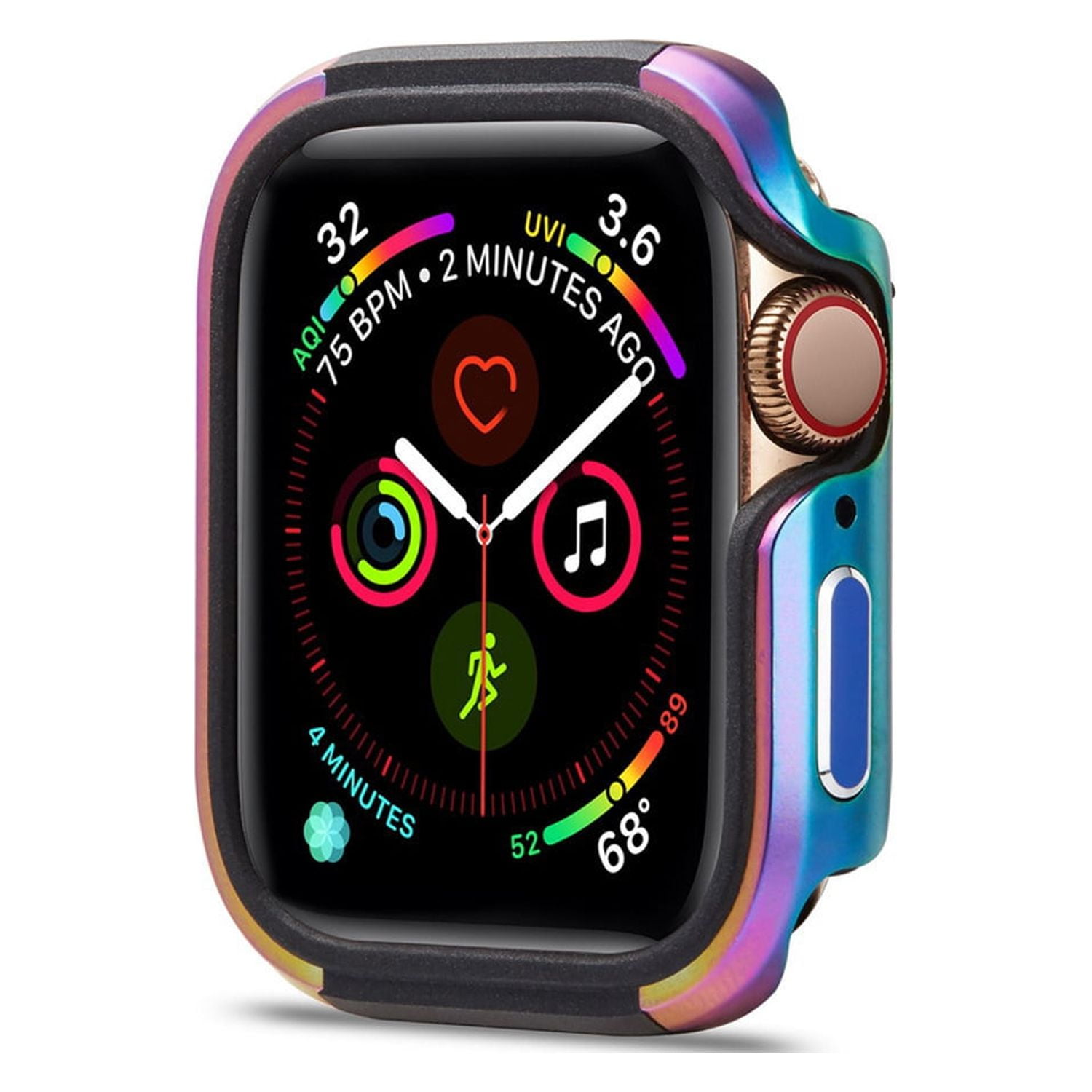 Watch Case Protector Rugged Case for Apple Watch 40mm iWatch Series SE 6 5 4 Aluminum Case Silicone Bumper Walmart