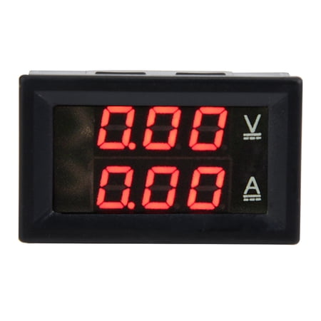 M Buder 3 Digit DC 0-100V 10A/50A Dual LED Panel Voltmeter Ammeter Gauge Multi-Function Backlit Digital Tester (1.89 x 1.14 x 0.83 inches / 48 x 29 x 21 mm)