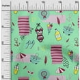 thumbnail image 2 of oneOone Viscose Chiffon Light Green Fabric Summer Beach Quilting Supplies Print Sewing Fabric By The Yard 42 Inch Wide, 2 of 6