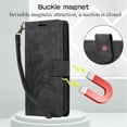 thumbnail image 3 of Leather For Google Pixel 10 / 10 Pro Case Orchids&Butterflies Embossed 3-card  Flip Wallet Leather Case With Card Holder Magnetic Closure  Phone Cases Cover,Black,For Pixel 10 / 10 Pro, 3 of 6