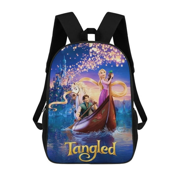 17 Inch Classic Shoulder Bag, Tangled Backpack Travel Knapsack Lightweight Daypack Outdoor
