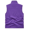 thumbnail image 4 of Mens Mesh Liner Vest with Zipper Pockets Summer Lightweight Softshell Windbreaker Sleeveless Jacket for Golf Sai Travel Hiking Big and Tall Size M-5XL Purple, 4 of 4