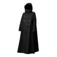 thumbnail image 2 of Poncho impermeable unisex reutilizable con capucha impermeable ropa de lluvia para Negro XL, 2 of 9