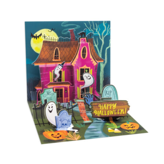 Up With Paper Happy Haunted House Pop-up Halloween Card