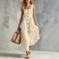 thumbnail image 3 of Tumotour Plus Size Summer Tank Dress for Women's Casual Sleeveless Strapless Beach Sundress Flowy A-Line Maxi Dress, 3 of 9