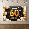 thumbnail image 6 of Gold Decoration Birthday Banner Milestone Celebration Star Design 60th Birthday for Birthday Party Indoor Decoration Photo Shoot, 6 of 9