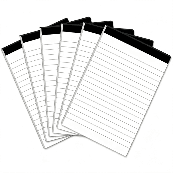 CCOCC 6 Pcs Perforated Note Pads College Ruled - 4" X 6"" Writing Notepad for Daily Planning - Perforated Small Notepads with 31 Sheets Per Pad - Ruled Papers