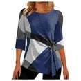 thumbnail image 2 of Patlollav Pntutb Women Fall Tops,Ladies 3/4 Sleeve Shirts Boho Graphic Blouses, 2 of 7