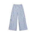 thumbnail image 2 of Lmueinov Women's Striped Wide Leg Pants Elastic High Waist Tie Knot Casual Flowy Palazzo Trousers with Side Pockets, S-3XL, 2 of 7