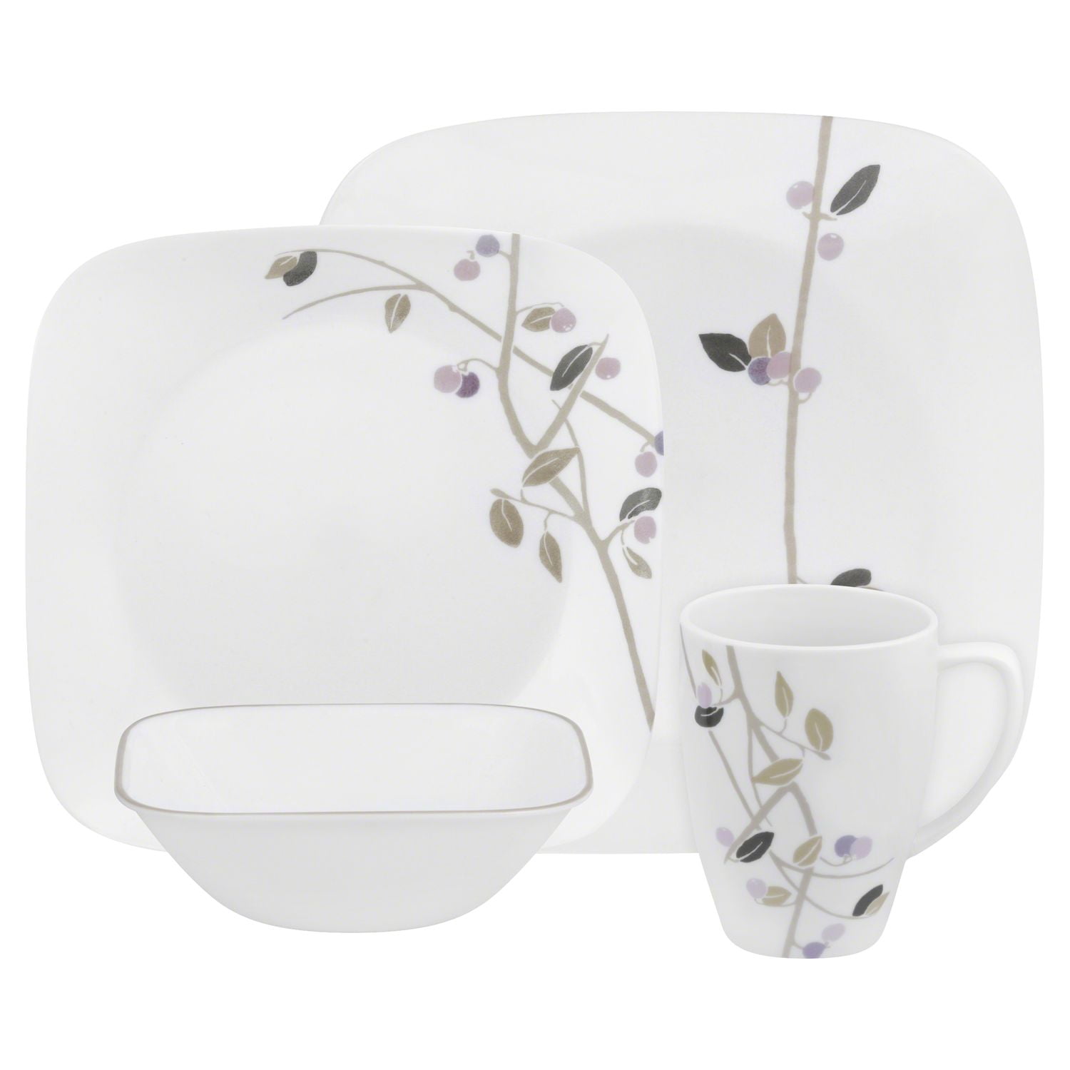 Corelle Square Midnight Garden 16-pc Dinnerware Set - Walmart.com Corelle Square Midnight Garden 16-pc Dinnerware Set - Walmart.com