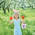 thumbnail image 6 of OAVQHLG3B Easter Basket for Kids, Cute Easter Bucket Stuffers Bags with Bunny Ears for Easter Eggs Hunting, Easter Party Decorations, Candy Gifts Toys Storage, Blue Easter Baskets, 6 of 6