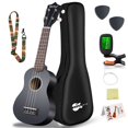 thumbnail image 4 of Everjoys 21 inch Soprano Ukulele Starter Kit w/Gig Bag,Rainbow String,Free Online Lesson,Tuner,Pick,Strap,Songbook, 4 of 11