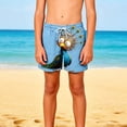 thumbnail image 1 of Pantalones cortos de playa para niños y niñas, de color liso, con estampado bonito, transpirables y con bolsillos, para verano, 1 of 9