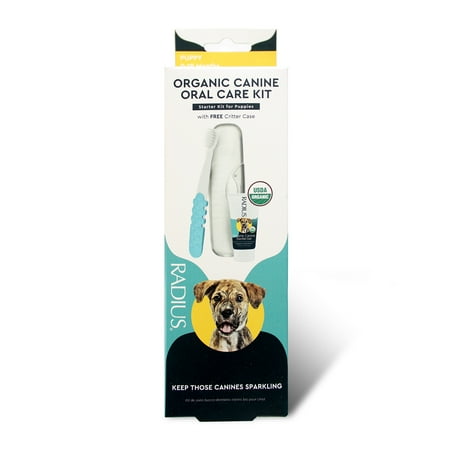 UPC: 0085178080016 | RADIUS USDA Organic Dental Solutions Puppy Kit 1 Unit  1 Dog Toothbrush & 1 0.8oz Toothpaste  Ultra Soft Bristle & Non Toxic Toothpaste for Dogs  Designed to Clean Teeth  Xylitol Free